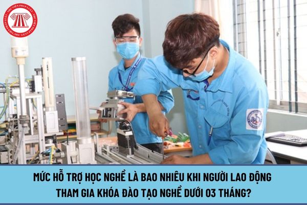 Mức hỗ trợ học nghề là bao nhiêu khi người lao động tham gia khóa đào tạo nghề dưới 03 tháng?