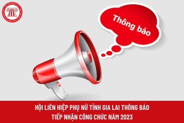 Hội Liên hiệp Phụ nữ tỉnh Gia Lai thông báo tiếp nhận công chức năm 2023 với yêu cầu ra sao?