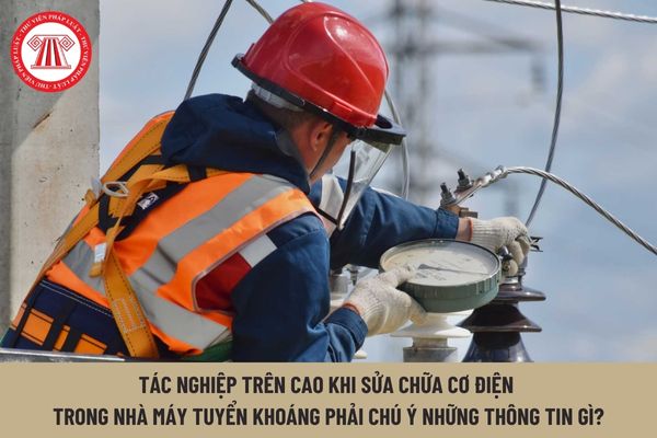 Tác nghiệp trên cao khi sửa chữa cơ điện trong nhà máy tuyển khoáng phải chú ý những thông tin gì?