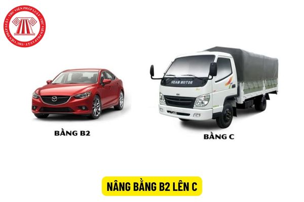 Để nâng bằng B2 lên C thì người học lái xe phải có thời gian hành nghề bao lâu?