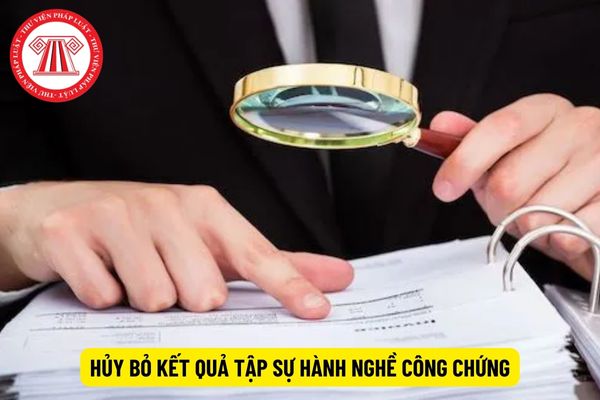 Người bị hủy bỏ kết quả tập sự hành nghề công chứng có được đăng ký tập sự lại không?