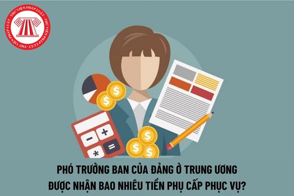 Phó Trưởng ban của Đảng ở Trung ương được nhận bao nhiêu tiền phụ cấp phục vụ?