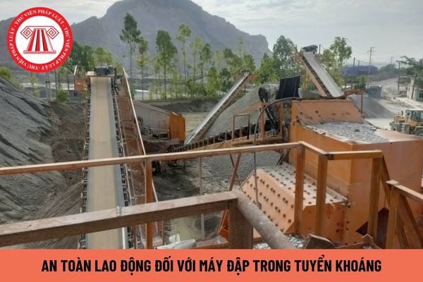 Để đảm bảo an toàn lao động trong tuyển khoáng, khi nào cần phải ngừng máy đập khẩn cấp?