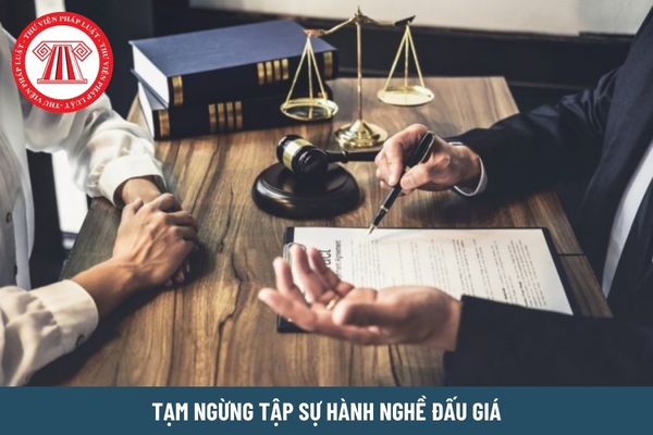 Người tập sự có được tạm ngừng tập sự hành nghề đấu giá không?