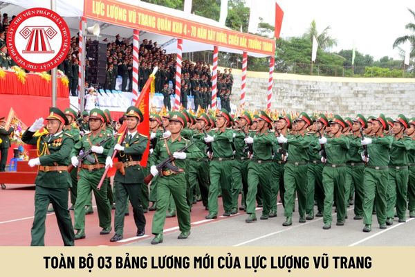 Toàn bộ 03 bảng lương mới của lực lượng vũ trang từ 1/7/2024 được tính như thế nào khi không còn lương cơ sở và hệ số lương?