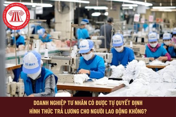 Doanh nghiệp tư nhân có được tự quyết định hình thức trả lương cho người lao động không?