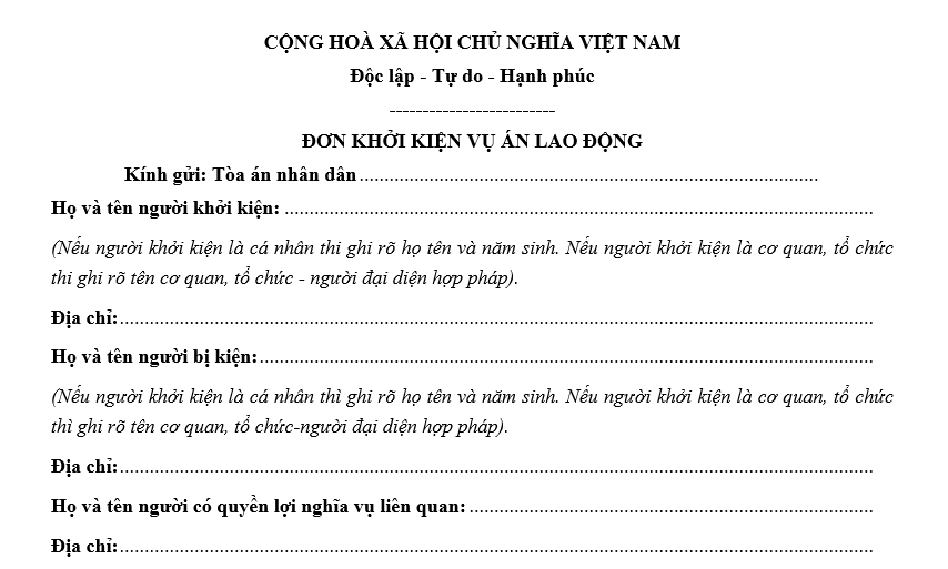 KHỞI KIỆN
