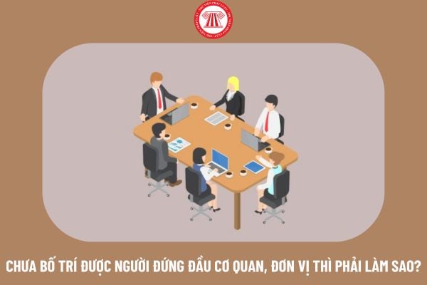 Chưa bố trí được người đứng đầu cơ quan, đơn vị thì phải làm sao?