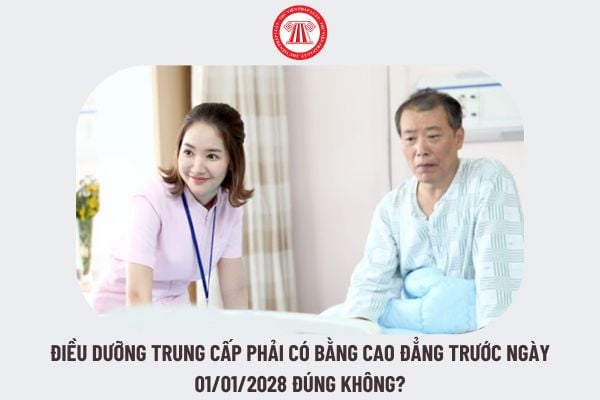 Điều dưỡng trung cấp phải có bằng cao đẳng trước ngày 01/01/2028 đúng không?