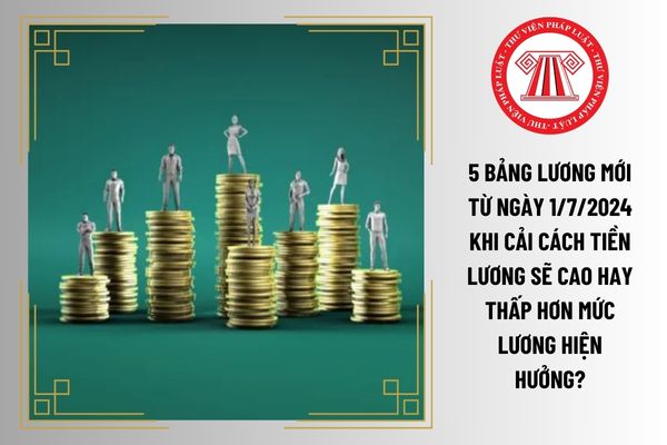 5 bảng lương mới từ ngày 1/7/2024 khi cải cách tiền lương sẽ cao hay thấp hơn mức lương hiện hưởng?