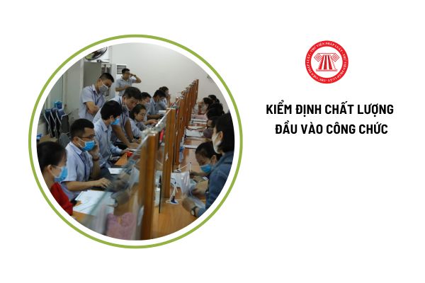 Thủ tục dự thi kiểm định chất lượng đầu vào công chức cho thí sinh được quy định như thế nào?