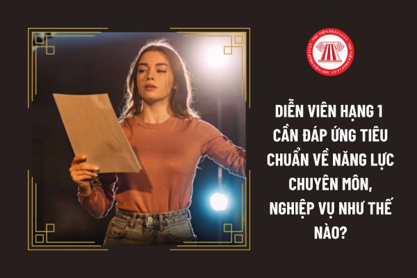 Diễn viên hạng 1 cần đáp ứng tiêu chuẩn về năng lực chuyên môn, nghiệp vụ như thế nào?