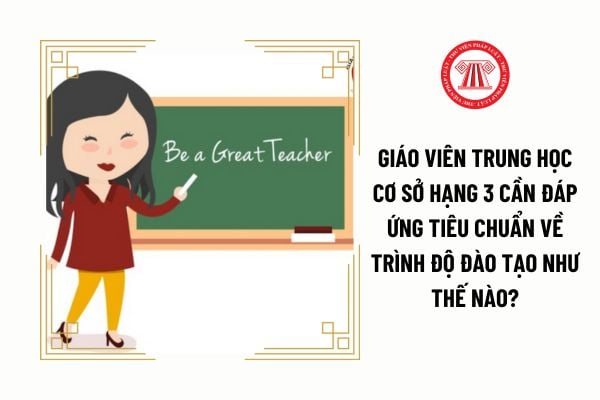 Giáo viên trung học cơ sở hạng 3 cần đáp ứng tiêu chuẩn về trình độ đào tạo như thế nào?