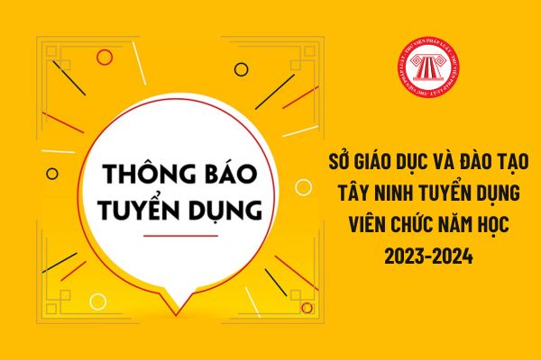 Sở Giáo dục và Đào tạo Tây Ninh tuyển dụng viên chức năm học 2023-2024 với chỉ tiêu và tiêu chuẩn từng vị trí việc làm như thế nào?