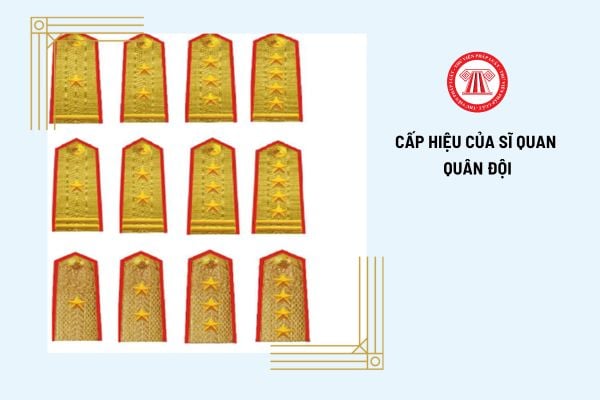 Hiện nay cấp hiệu của sĩ quan quân đội được quy định thế nào?