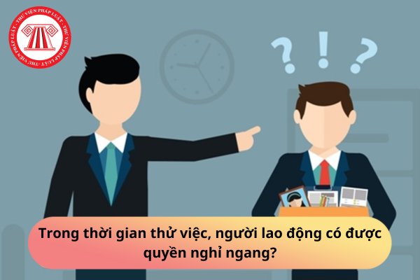 Cho tôi hỏi trong thời gian thử việc người lao động có được phép nghỉ ngang không? Câu hỏi của anh G.L (Khánh Hòa)