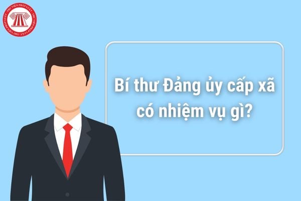 Bí thư Đảng ủy cấp xã có nhiệm vụ gì?