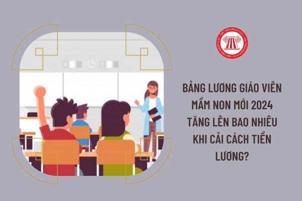 Bảng lương giáo viên mầm non mới 2024 tăng lên bao nhiêu khi cải cách tiền lương?