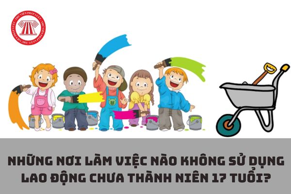 Những nơi làm việc nào không sử dụng lao động chưa thành niên 17 tuổi?