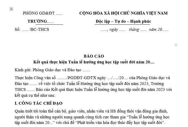 báo cáo Tuần lễ học tập suốt đời năm 2024 