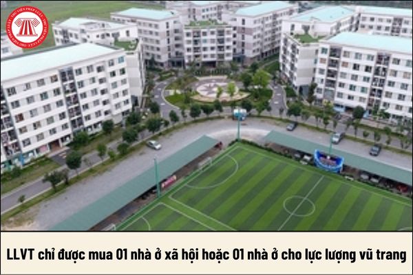 Lực lượng vũ trang chỉ được mua 01 nhà ở xã hội hoặc 01 nhà ở cho lực lượng vũ trang đúng không?