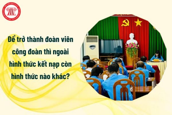 Để trở thành đoàn viên công đoàn thì ngoài hình thức kết nạp còn hình thức nào khác?