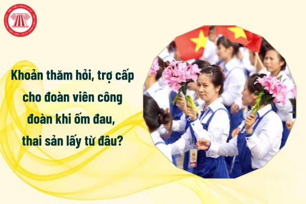 Khoản thăm hỏi, trợ cấp cho đoàn viên công đoàn khi ốm đau, thai sản lấy từ đâu?