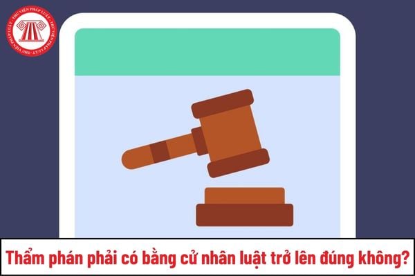 Thẩm phán phải là người có bằng cử nhân luật trở lên đúng không?