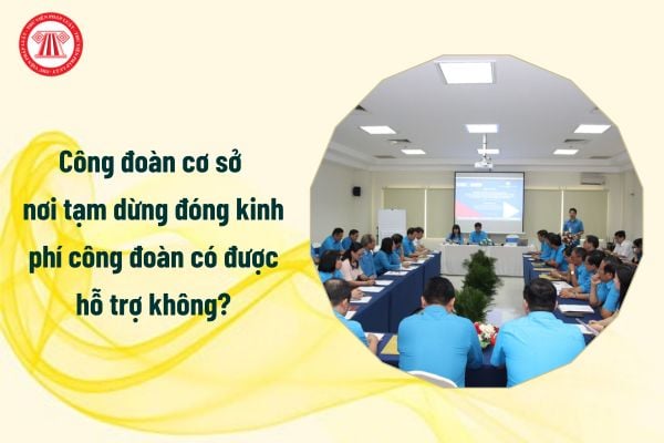 Công đoàn cơ sở nơi tạm dừng đóng kinh phí công đoàn có được hỗ trợ không?