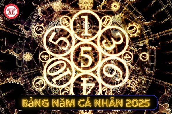 Bảng năm cá nhân 2025 (năm Ất tỵ 2025)