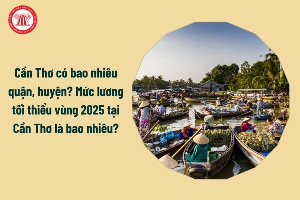 Cần Thơ có bao nhiêu quận, huyện? Mức lương tối thiểu vùng 2025 tại Cần Thơ là bao nhiêu?