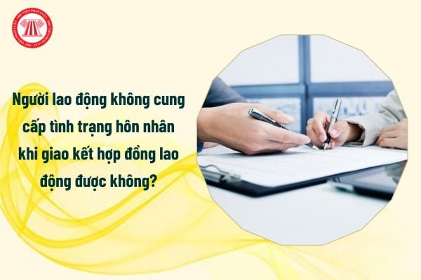 Người lao động không cung cấp tình trạng hôn nhân khi giao kết hợp đồng lao động được không?