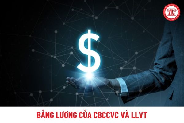 Toàn bộ bảng lương chính thức của cán bộ công chức viên chức và lực lượng vũ trang theo mức lương cơ sở mới phải thay đổi