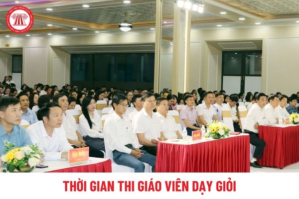 Thời gian thi giáo viên dạy giỏi cấp huyện phải đợi thông báo từ ai?