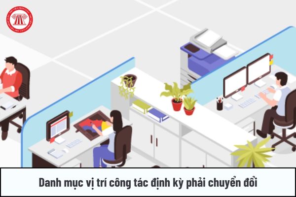 Danh mục vị trí công tác định kỳ phải chuyển đổi gồm vị trí nào?