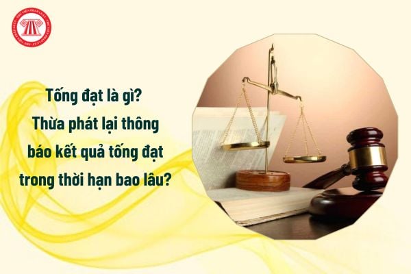 Tống đạt là gì? Thừa phát lại thông báo kết quả tống đạt trong thời hạn bao lâu?