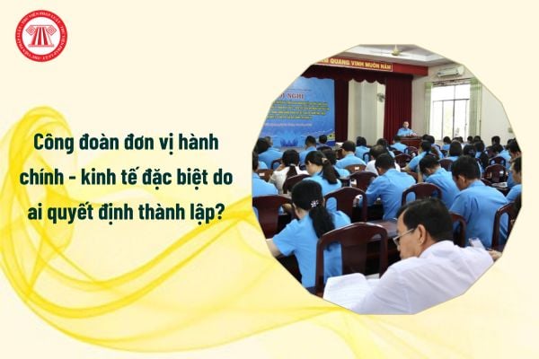 Công đoàn đơn vị hành chính - kinh tế đặc biệt do ai quyết định thành lập?