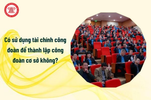 Có sử dụng tài chính công đoàn để thành lập công đoàn cơ sở không?