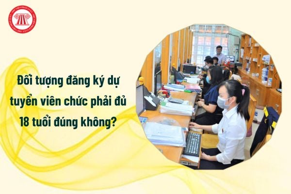 Đối tượng đăng ký dự tuyển viên chức phải đủ 18 tuổi đúng không?