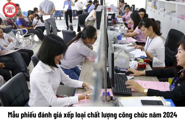 Mẫu phiếu đánh giá xếp loại chất lượng công chức năm 2024