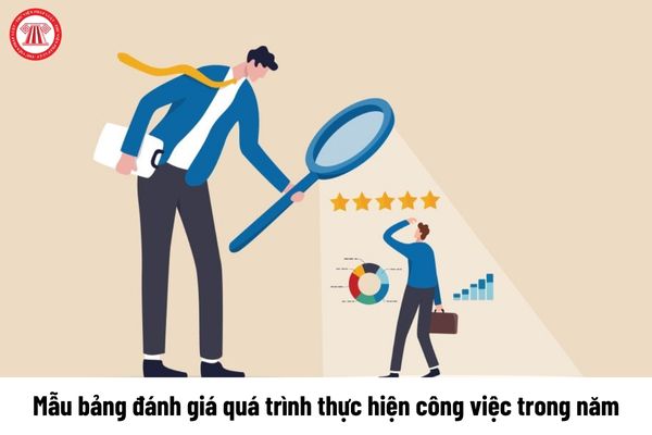 Mẫu bảng đánh giá quá trình thực hiện công việc trong năm