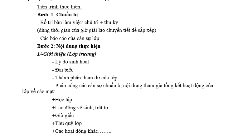 Hướng dẫn tổ chức tiết sinh hoạt lớp dự thi giáo viên chủ nhiệm giỏi THPT 