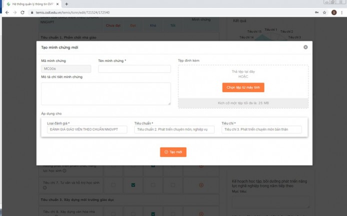 TEMIS đánh giá chuẩn nghề nghiệp giáo viên
