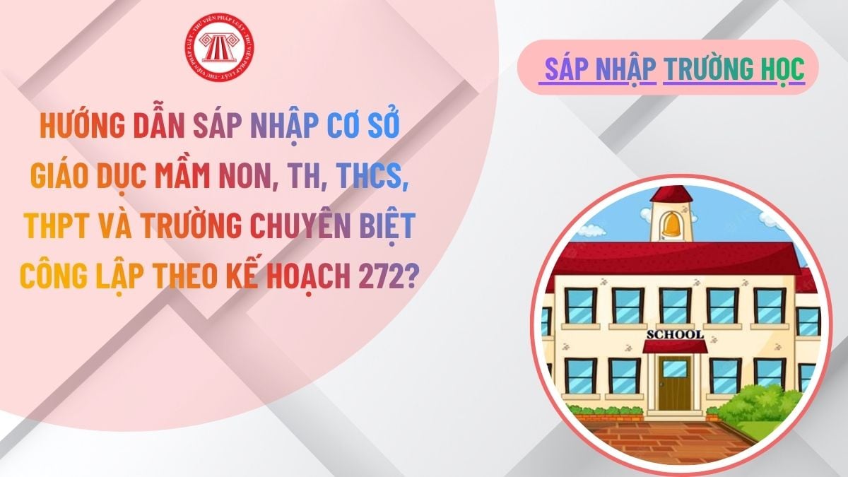 Hướng dẫn sáp nhập cơ sở giáo dục mầm non, TH, THCS, THPT và trường chuyên biệt công lập theo Kế hoạch 272?