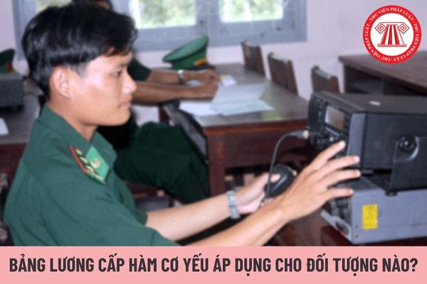 Bảng lương cấp hàm cơ yếu được áp dụng cho đối tượng nào?