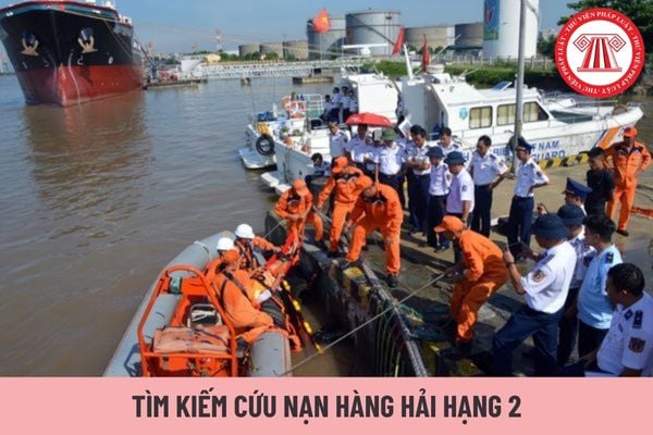 Tìm kiếm cứu nạn hàng hải hạng 2 cần đáp ứng tiêu chuẩn gì về trình độ đào tạo bồi dưỡng?