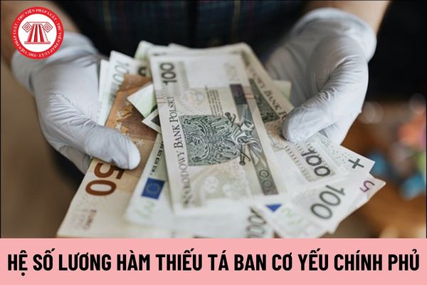 Hệ số lương của cấp bậc quân hàm Thiếu tá thuộc Ban Cơ yếu Chính phủ là bao nhiêu?