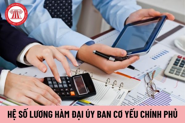 Hệ số lương của cấp bậc quân hàm Đại úy thuộc Ban Cơ yếu Chính phủ là bao nhiêu?