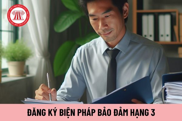 Tiêu chí đánh giá hoàn thành công việc của Đăng ký biện pháp bảo đảm hạng 3 tại đơn vị sự nghiệp công lập thuộc phạm vi quản lý của Bộ Tư pháp ra sao?