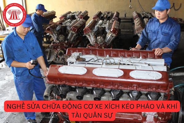 Nghề sửa chữa động cơ xe xích của công nhân quốc phòng gồm bao nhiêu bậc trình độ kỹ năng nghề? 